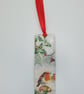 Robin wooden bookmark,  Christmas stocking filler gift, garden bird bookmark  - Image 9