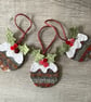  Christmas Pudding Wool Hanging Decoration  - Image 4