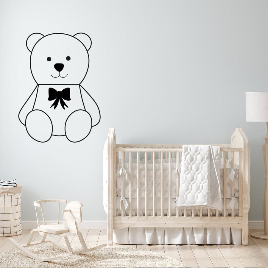 Teddy Bear Wall Sticker for nursery and Children Wall art decor Baby Shower