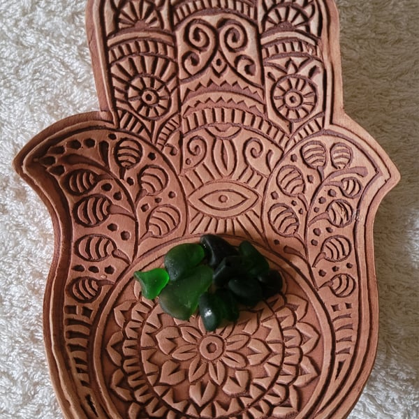 'Hamsa Hand' curved dish