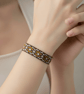 Brown & Mustard Woven Bracelet – Symbol of Friendship & Care - Image 1