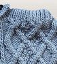 Hand Knitted Cable Pattern Jumper In Wool Blend Yarn - Fits Age 6-12 months - Image 7