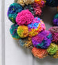Wool Pompom Wreath, Mixed Colours, Eclectic Bohemian Interiors, Maximalism. - Image 5