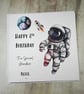 Space Personalised Birthday Card For Him Her Happy Birthday Son Daughter Brother - Image 2