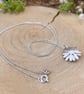 Handmade Gold & Silver Daisy Necklace (silver chain) - Image 8
