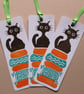 Handprinted Cat Bookmark