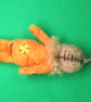 Needle Felted Gothic Ghost, Scarecrow & Voodoo Keychain Bag Charm - Image 9