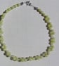 Yellow Lemon Jade Gemstone Beaded Statement Necklace "Annis" - Image 7