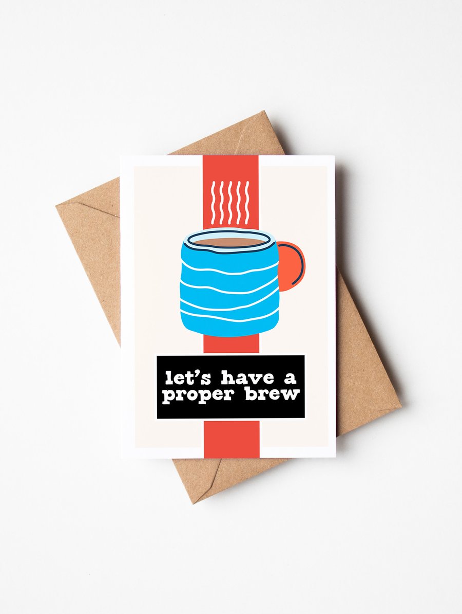 Yorkshire Tea inspired A6 greetings card