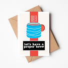 Yorkshire Tea inspired A6 greetings card