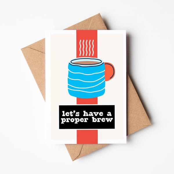 Yorkshire Tea inspired A6 greetings card