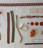 Vintage Welsh High Tea Slow Stitching Kit -  themed fabric remnants & trims - Image 5