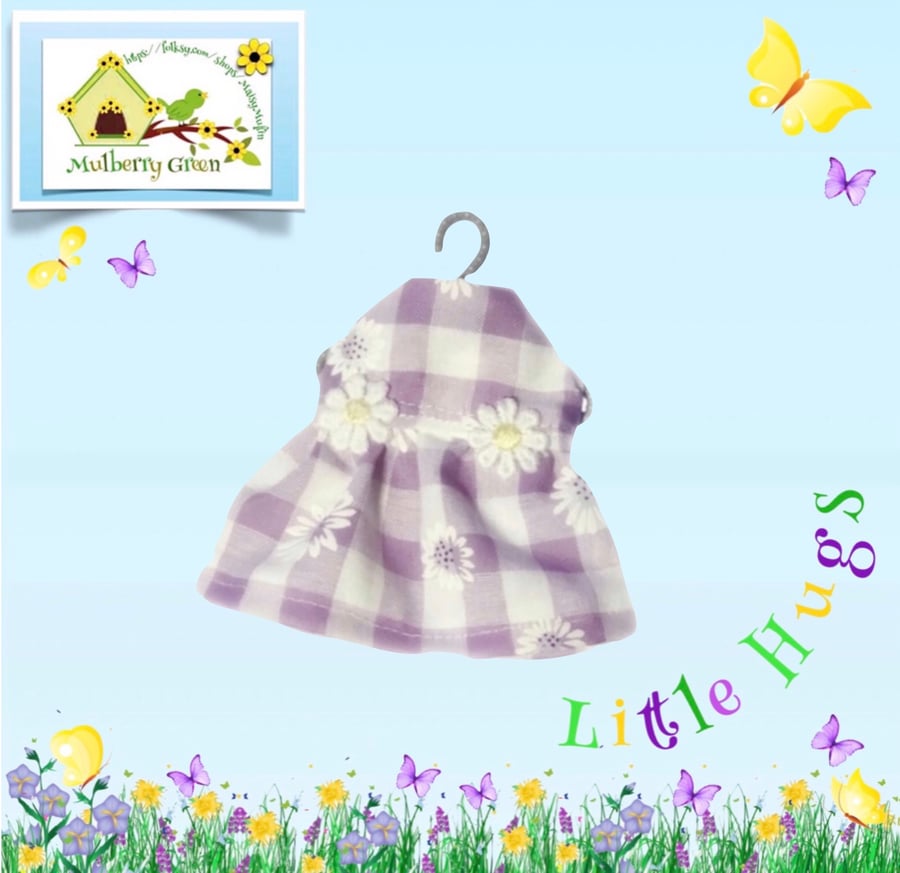 Reserved for Kat Little Hugs’ Lavender Checked Dress