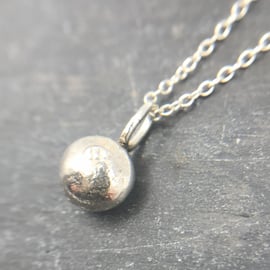 Tactile Pebble Necklace - Handmade, Sterling Silver 925 