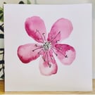 Watercolour Flower Greetings Card