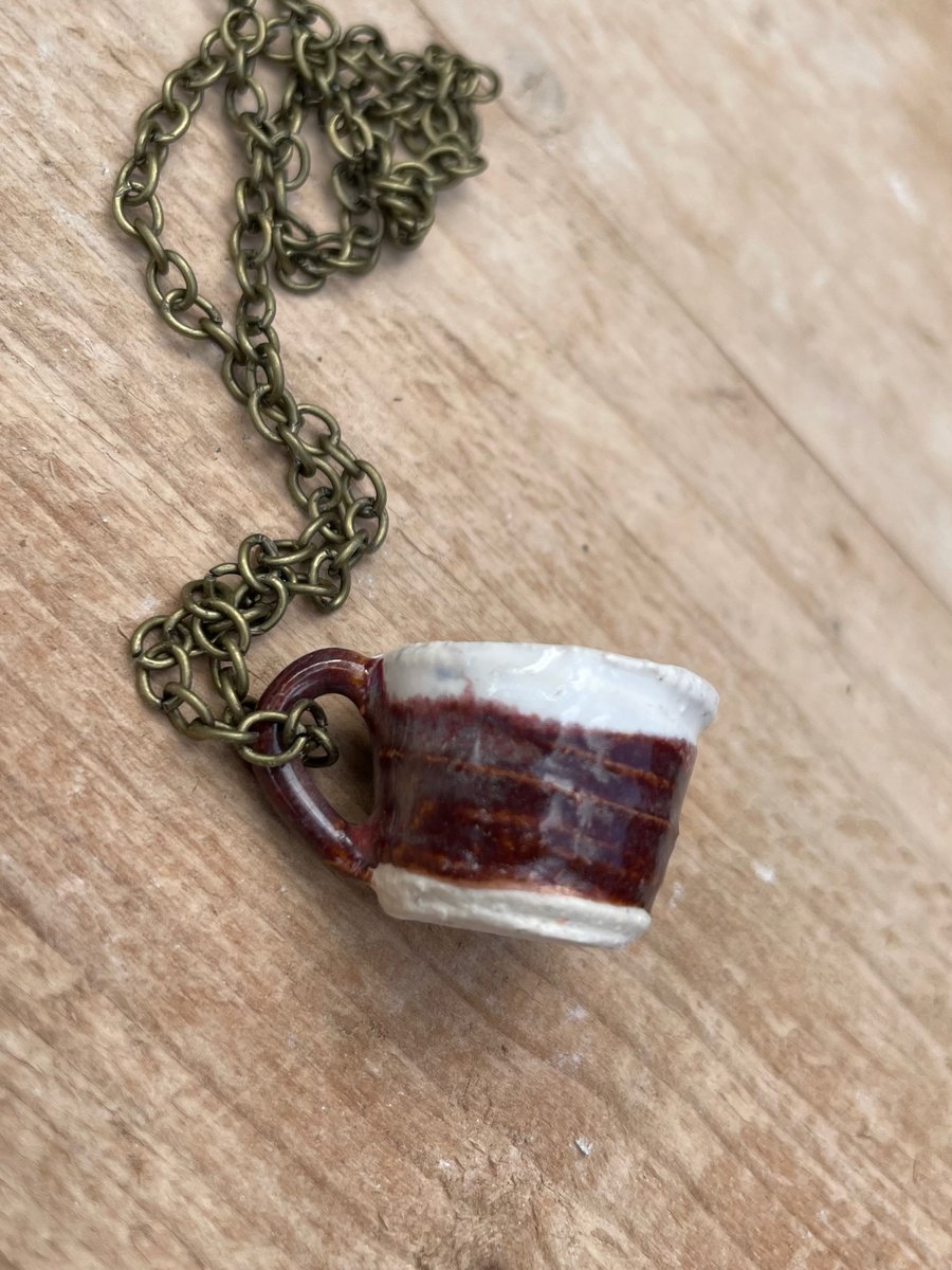 Wheel Thrown Mini Mug Necklace