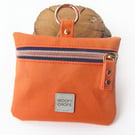 Special Edition Waterproof Dog Treat Bag - Orange with Rose Gold Hardware