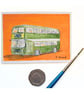 Original ACEO Miniature Watercolour Painting Bristol Double Decker Classic Bus - Image 1