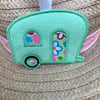 Retro style felt caravan hanging 