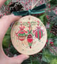Christmas Baubles hand-painted log slice Christmas decoration - Image 1
