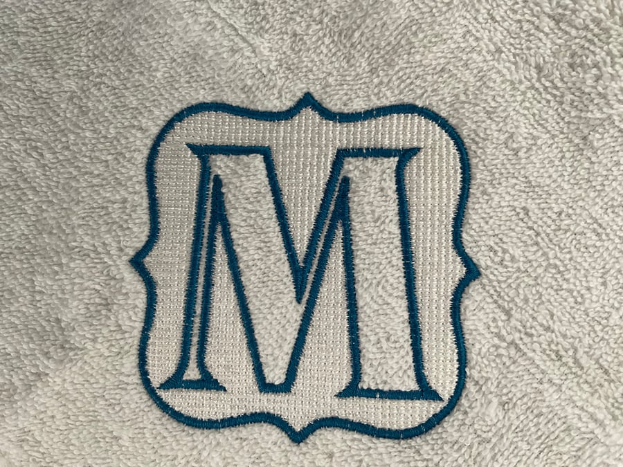 Monogrammed Towels - Solid Initial