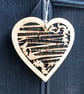 Medium wooden heart - Be strong and courageous (Joshua 1:9) - Image 4