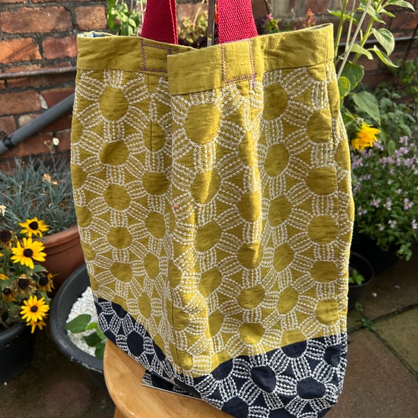linen skirt tote bag