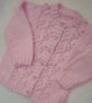Cherry Pattern Baby's Cardigan, Baby Shower Gift, Christening Gift - Image 3