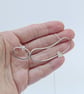 Recycled Sterling Silver Abstract Wire Form And Silver Nugget Necklace  - Image 4