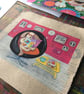 Dog Chilling A5 fun art print by Jo Brown, colourful decor - Image 3
