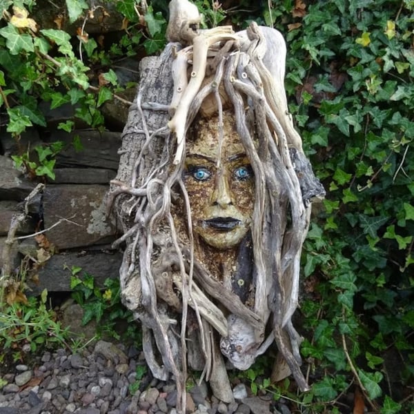 Spirit Fairy Nymph Driftwood Garden Sculpture