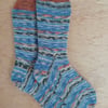 Socks, hand knitted, Van Gogh,THE STARRY NIGHT, adult MEDIUM size 5-6 