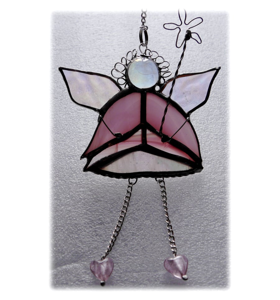 Fairy Godmother Stained Glass Suncatcher Pink 008