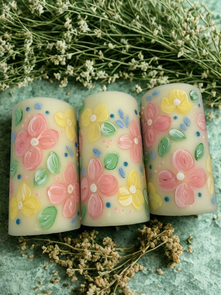 12 cm ivory pillar candle