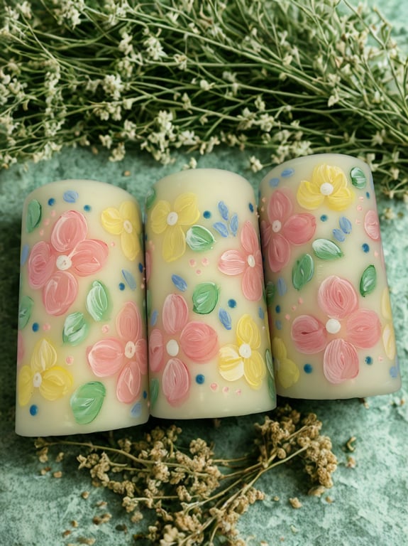 12 cm ivory pillar candle