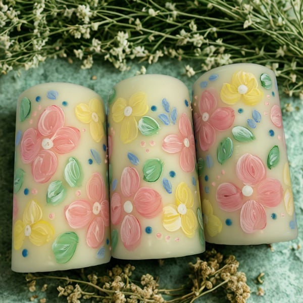 12 cm ivory pillar candle