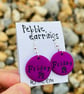 Friday Pebble Earrings with wine design  - Image 1