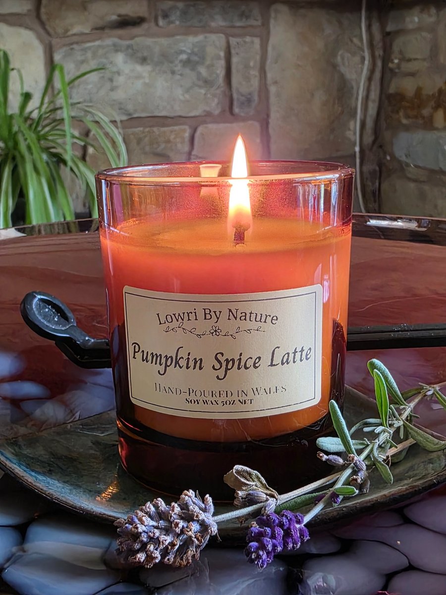Pumpkin Spice Latte - Scented Soy Wax Candle 20cl Amber Jar