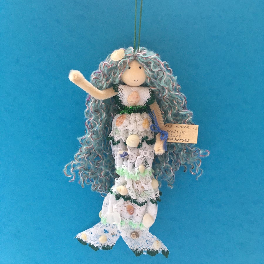Mermaid Doll Hanging Decoration, Sea Themed Mermaid Gifts