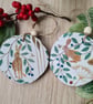 Hare wood slice hanging decoration choice of design Easter Christmas autumn