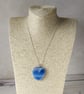 Periwinkle blue fused glass pendant - Image 3