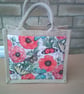 Butterflies and Poppies on Cream Small Jute Bag