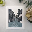Shambles Print, Limited Edition Street of York Linocut Print