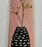 Hand painted bookmark original floral artwork.laminated
