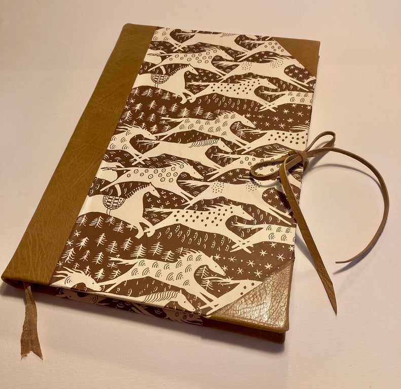 A4 Lined Notebook ‘Brown Ponies’