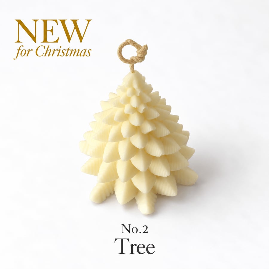 Christmas Tree Candle - Rosemary Scented Sculptural Christmas Decoration