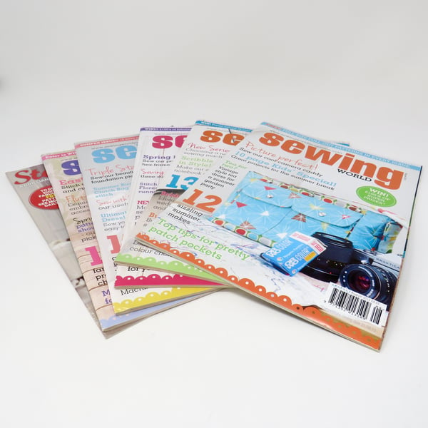 5 back issues of Sewing World Magazine. 2