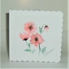 original hand painted floral all occasion greetings card ( ref F 485)