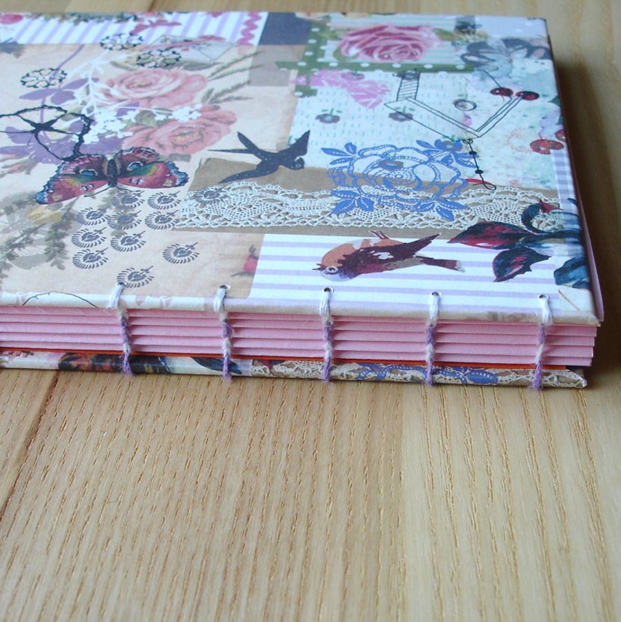 Butterflies and Roses Handbound Notebook