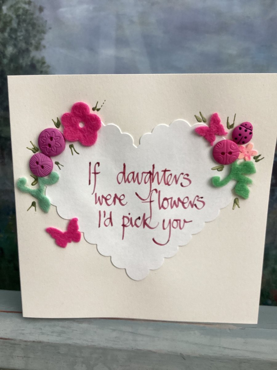 Handmade birthday card.Daughters birthday.Birthday card.Friendship card.